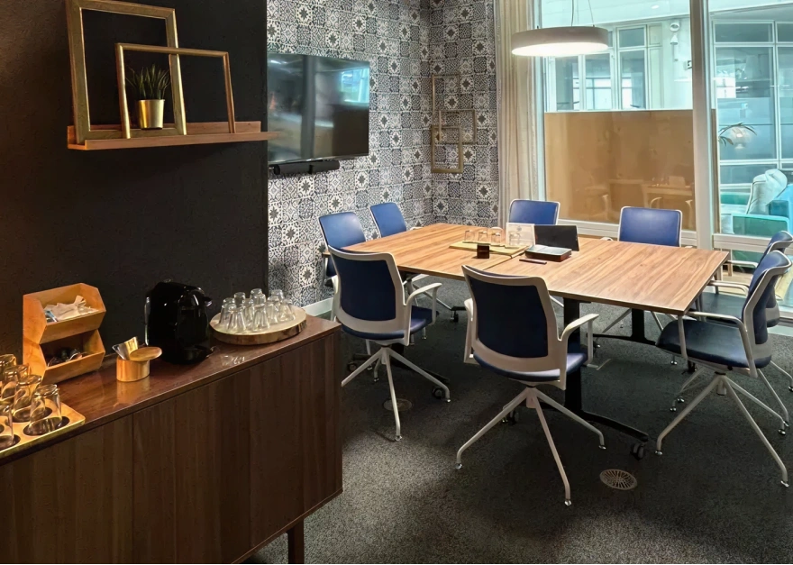 Blue meeting room